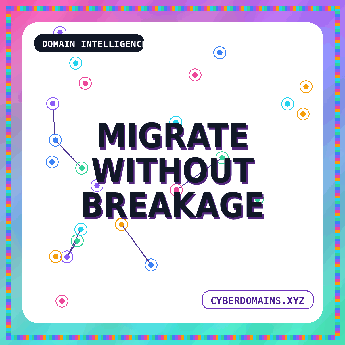 Typography artwork for How to Migrate a Domain Without Breaking Email, DNS, or SEO